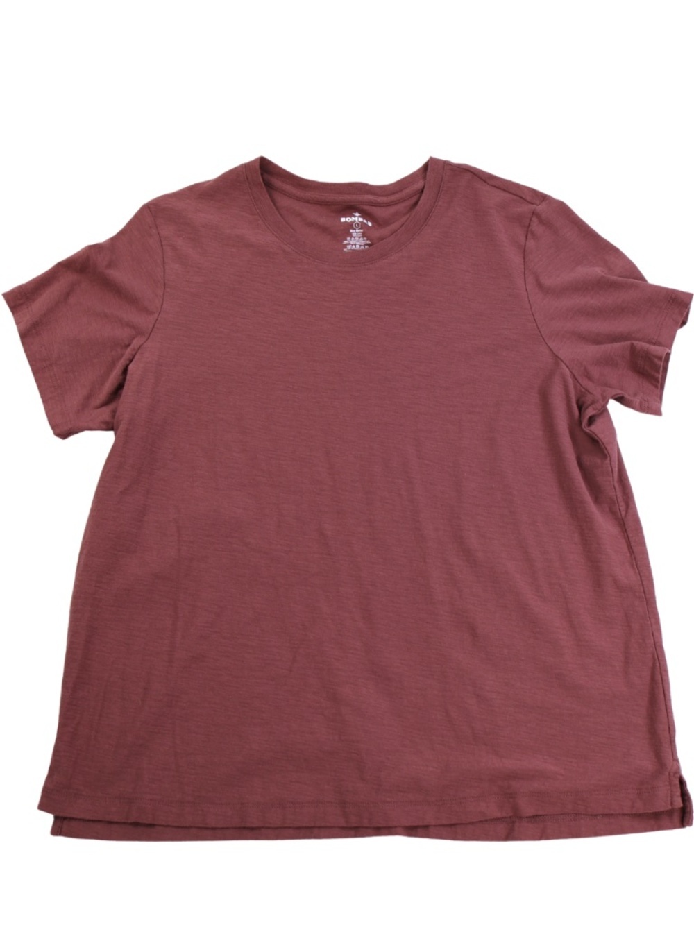 Bombas Purple Cotton Crew Neck T-Shirt Short Sleeve Size Large